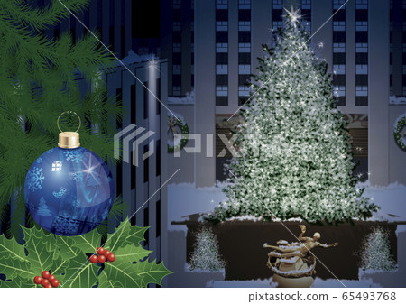 Rockefeller Center Christmas Illustration Rockefeller Center Christmas Illustration 65493768