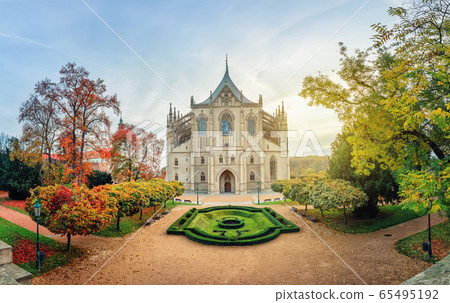 Kutna Hora, Czechia. St Barbara's Cathedral on sunrise Kutna Hora, Czechia. St Barbara's Cathedral on sunrise 65495192