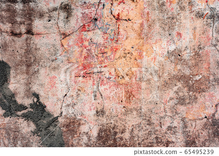 Texture of a concrete wall with cracks and scratches Texture of a concrete wall with cracks and scratches 65495239
