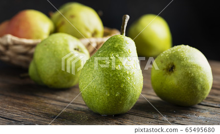 Sweet green pears 65495680