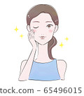 女人眨著眼睛 65496015