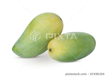 ripe Okrong Phikunthong mango isolated on white 65496384