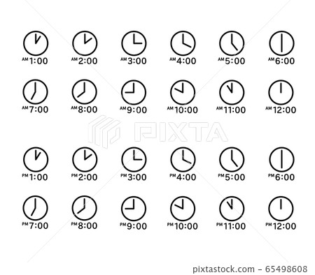 Set of clock icons / time / simple Set of clock icons / time / simple 65498608