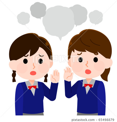 Illustration of a high school girl talking about rumors Illustration of a high school girl talking about rumors 65498879