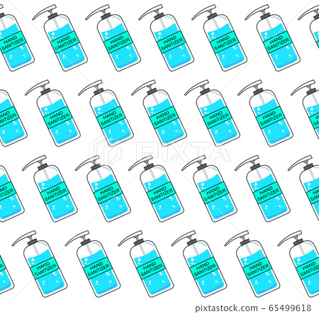 Hand liquid disinfectant sanitizer pump bottle - Stock Illustration ...