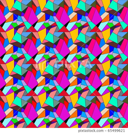 Vivid colorful geometry mosaic stain glass windows Vivid colorful geometry mosaic stain glass windows 65499621