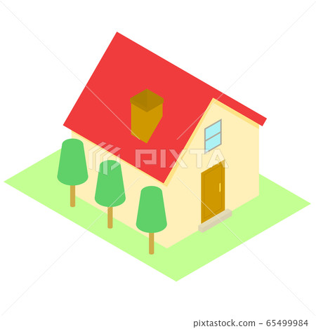 House isometric - Stock Illustration [65499984] - PIXTA