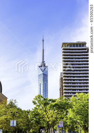 從Sazae街看到的美麗的福岡塔 65500263