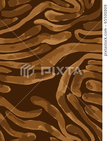Vector abstract striped seamless pattern. Watercolor doodle figures made of stained ribbons. Water waves imitation. Zebra skin texture illusion. Curved lines ornament. 65500809