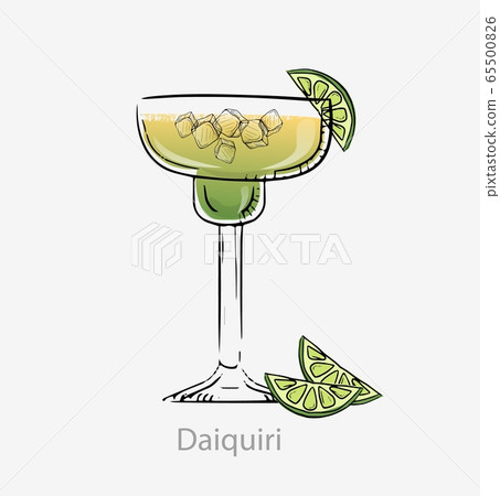 Daiquiri cocktail. Cocktail, alcoholic cuban aperitif based ight rum lime juice sugar. Daiquiri cocktail. Cocktail, alcoholic cuban aperitif based ight rum lime juice sugar. 65500826