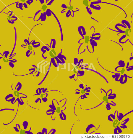 Vector Floral Seamless Pattern Botanical Stock Illustration 65500970 Pixta