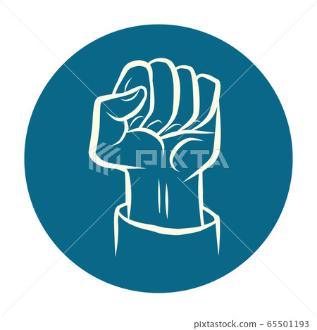 hand fist fight protest gesture 65501193