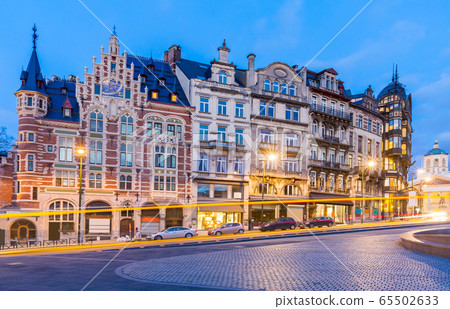 Brussels Cityscape sunset Brussels Cityscape sunset 65502633