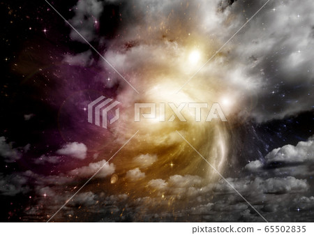 galaxy in a free space. 3D rendering galaxy in a free space. 3D rendering 65502835