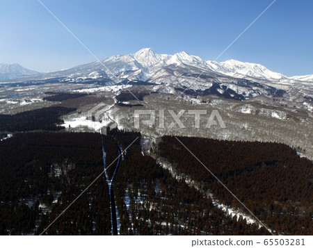 冬季的妙高山鳥瞰圖 65503281