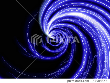 抽象背景與旋轉的藍色閃電 65504346