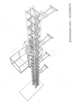 Mast lifts outline. Vector Mast lifts outline. Vector 65504674