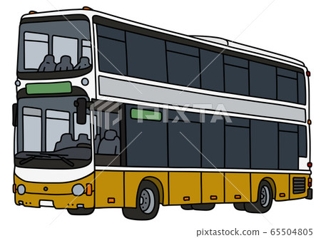 The yellow and white double decker The yellow and white double decker 65504805