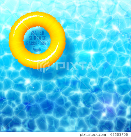 Water ripple background, with rubber ring on water surface eps 10 65505706