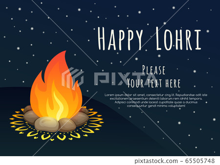 Happy Lohri celebration. Popular harvest India... - Stock Illustration  [65505748] - PIXTA