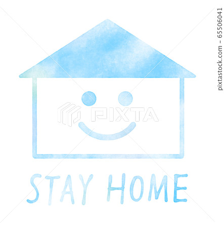 House stay home watercolor texture 65506041