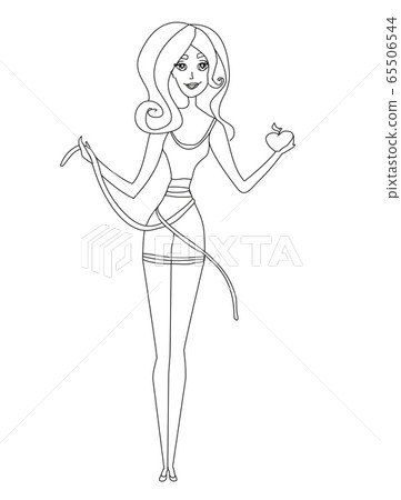 beautiful blonde girl happy with her diet beautiful blonde girl happy with her diet 65506544