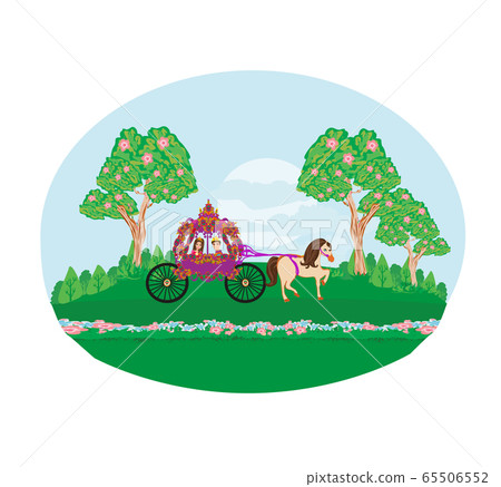 princess with prince in the carriage 65506552