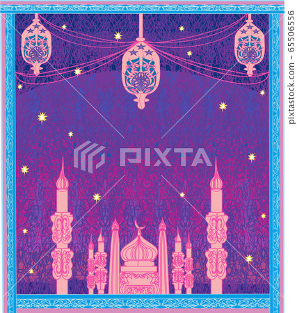Ramadan Kareem background with mosque silhouettes Ramadan Kareem background with mosque silhouettes 65506556