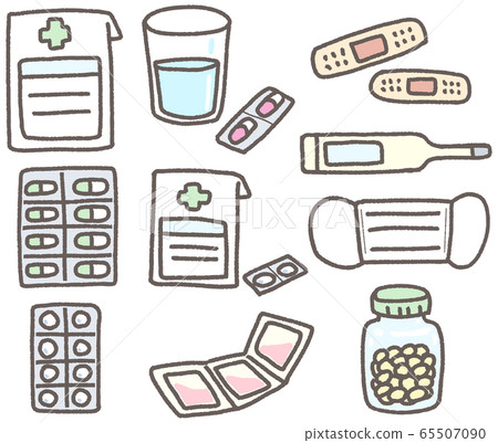 Set of daily medical items Set of daily medical items 65507090