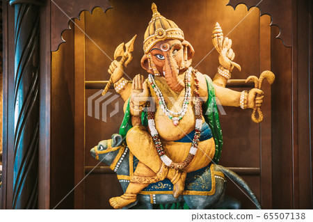 Statue Of Ganesha Also Known As Ganapati And Vinayaka, Is One Of Best-known Deities In Hindu Pantheon 65507138