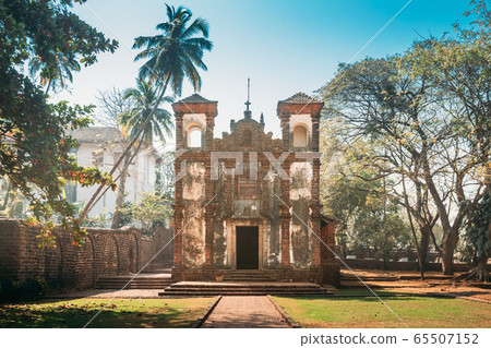 Old Goa, India. Chapel of St. Catherine of Alexandria In Sunny Day Old Goa, India. Chapel of St. Catherine of Alexandria In Sunny Day 65507152
