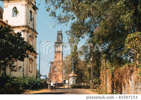 Old Goa, India. Church Of St. Augustine In Ruined Church Complex. Church Was Completed In 1602. World Heritage Site, Churches And Convents Of Goa Old Goa, India. Church Of St. Augustine In Ruined Church Complex. Church Was Completed In 1602. World Heritage Site, Churches And Convents Of Goa 65507153