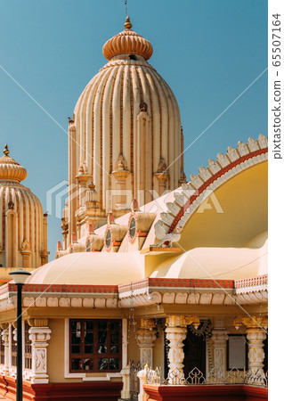 Mapusa, Goa, India. The Shree Ganesh Mandir, Ganeshpuri Temple. Famous Landmark And Popular Destination 65507164