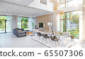 living room interior 3d illustration 65507306