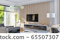 living room interior 3d illustration 65507307