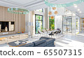 living room interior 3d illustration 65507315