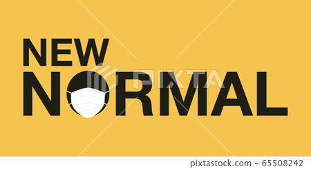 New normal signage vector design concept.  65508242