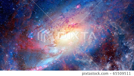 Spiral galaxy. Elements of this image furnished by NASA. 65509511