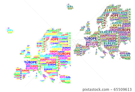 Map of continent Europe - vector illustration - Stock Illustration ...