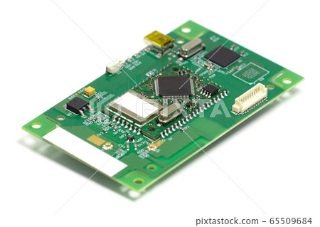 Electronic printed circuit board with chips and Electronic printed circuit board with chips and 65509684