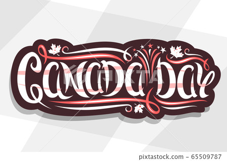 Vector greeting card for Canada Day 65509787