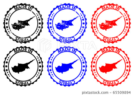 Made in Cyprus rubber stamp 65509894