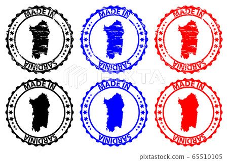 Made in Sardinia rubber stamp Made in Sardinia rubber stamp 65510105