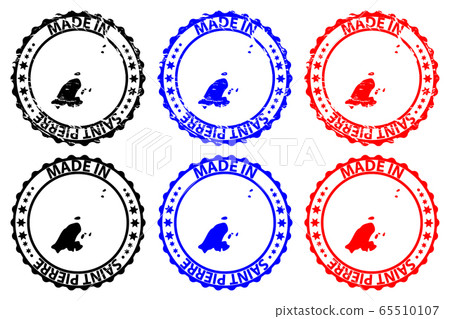 Made in Saint Pierre rubber stamp Made in Saint Pierre rubber stamp 65510107
