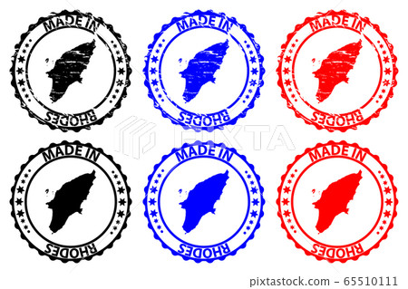 Made in Rhodes rubber stamp Made in Rhodes rubber stamp 65510111
