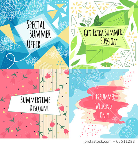 Summer sale vector banners Summer sale vector banners 65511288