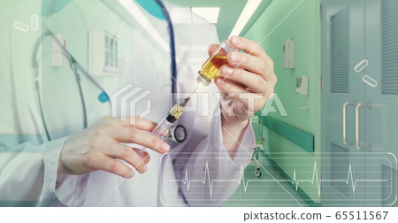 Female doctor is ready give a covid-19 vaccine. Healthcare and medical, 2019-NCOV. Female doctor is ready give a covid-19 vaccine. Healthcare and medical, 2019-NCOV. 65511567