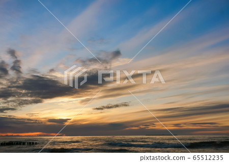 sunset on the sea, sunrise on the Baltic coast sunset on the sea, sunrise on the Baltic coast 65512235