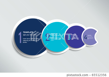 Four steps elements bubble chart, scheme,... - Stock Illustration ...