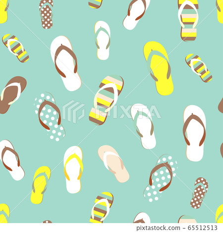 Flip flop color summer pattern. Seamless repeat... - Stock Illustration ...